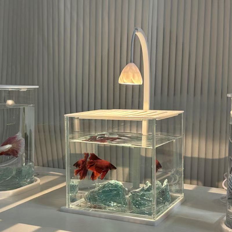 Acrylic Aquarium Ice Crystal L - Betta Fish Tank ulasan dan harga