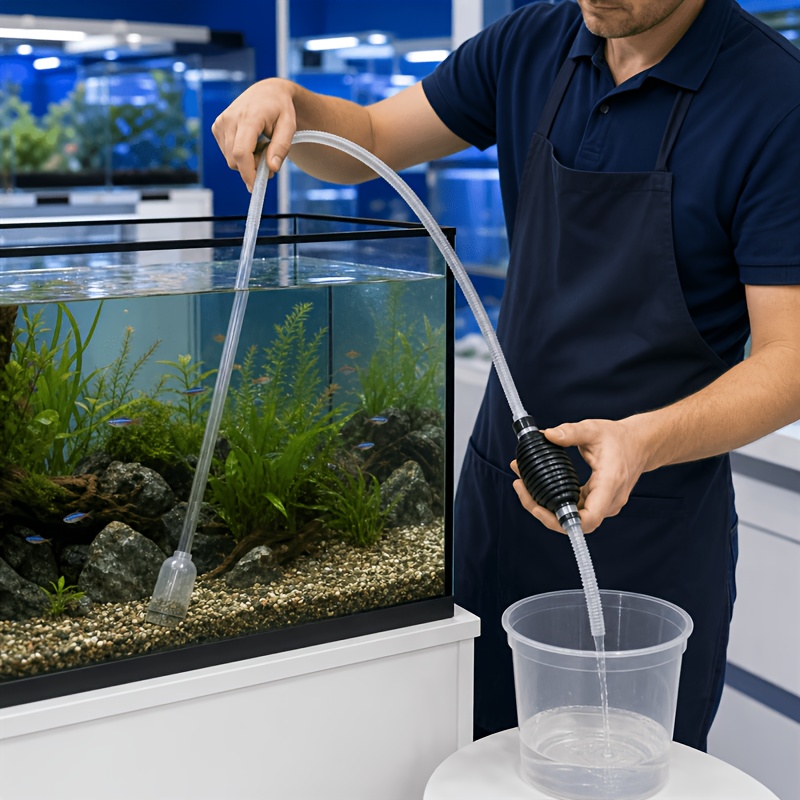 Manual Siphon Aquarium Water C - Fish Tank Gravel ulasan dan harga