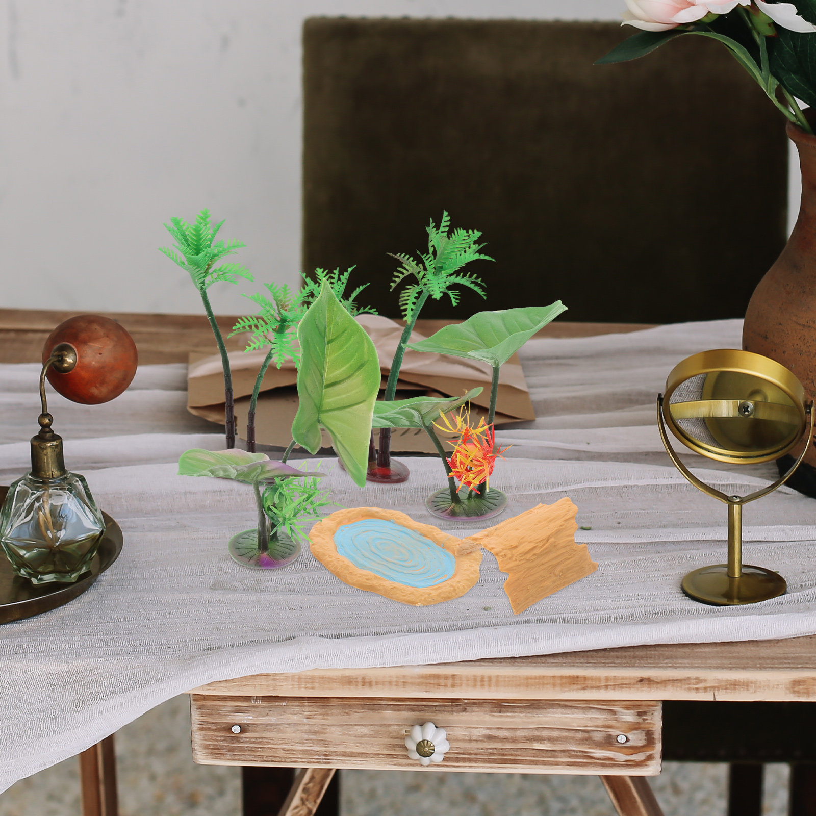 1Set Realistic Miniature Pond  - Aquarium Decor ulasan dan harga