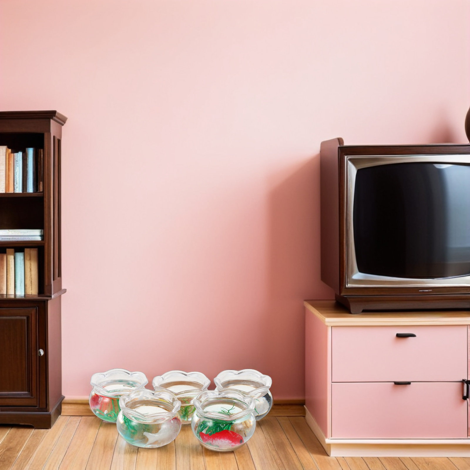 5pcs Mini Koi Fish Tank Set –  - Aquarium Plants ulasan dan harga