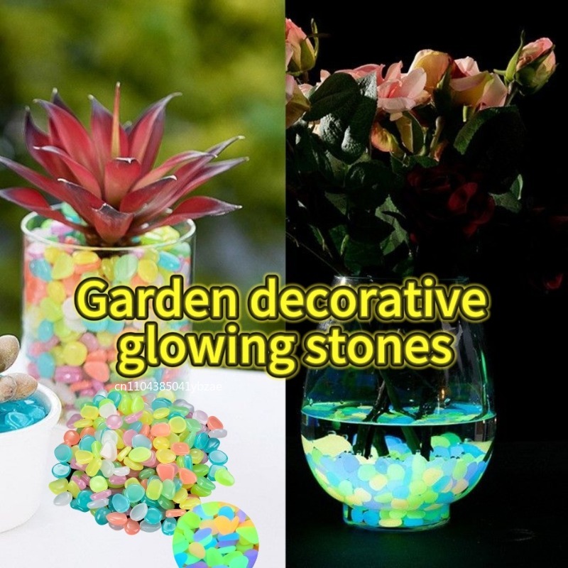 100-1000PCS Luminous Stone Gar - Fish Tank Gravel ulasan dan harga